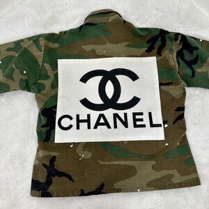 Camo Jacket with Graphic Back Patch